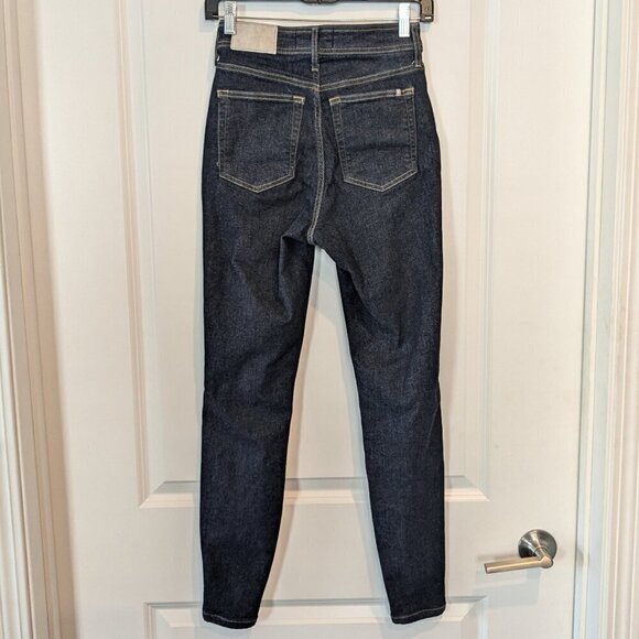 Everlane The Way-High Skinny Jeans Size 25 Regular Dark Wash Denim Stretch - Picture 4 of 16
